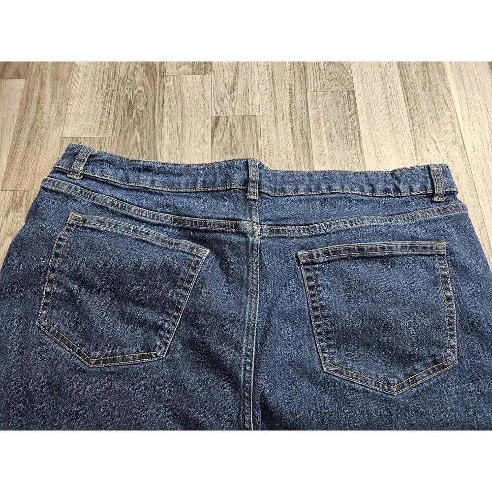 (3/$35) No Boundaries Juniors 21 Blue High Rise Straight Leg‎ Denim Stretch